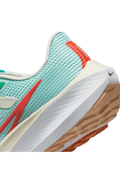 Shop Nike Air Zoom Pegasus 40 Running Shoe In Jade/ Red/ White/ Sea Glass