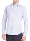 Theory Men's Cotton Button-down Shirt In Light Blue