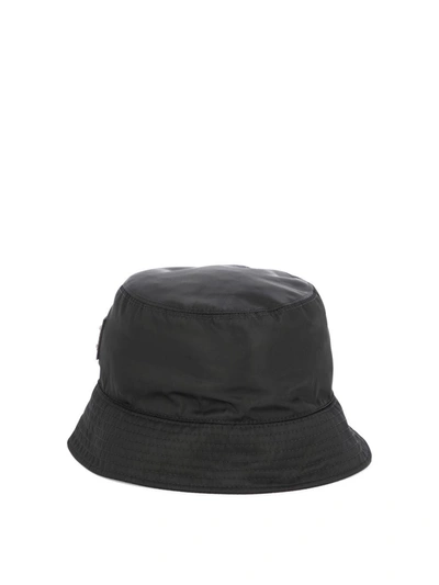 Shop Dolce & Gabbana Bucket Hat With Branded Plate In Black