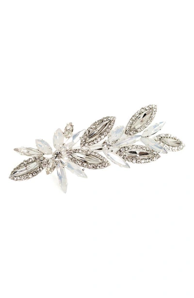 Shop Brides And Hairpins Brides & Hairpins Michal Opal & Crystal Hair Clip In Silver