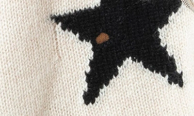 Shop Zadig & Voltaire Markus Intarsia Star Destroyed Cashmere Sweater In Sugar