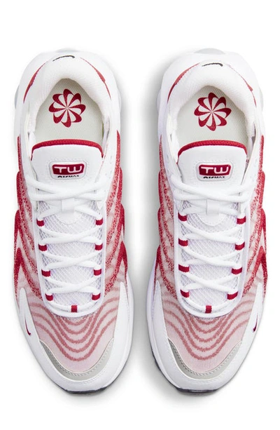 Nike Men's Air Max Tw Shoes In White/ White/ Black/ Red