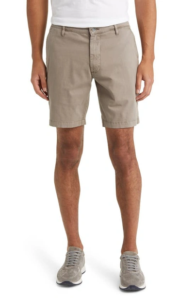 Shop Ag Wanderer Brushed Cotton Twill Chino Shorts In Sulfur Light Sterling