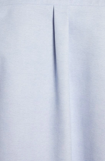 Bottega Veneta Oxford Print Leather Button-down Shirt In 4132 Light Blue