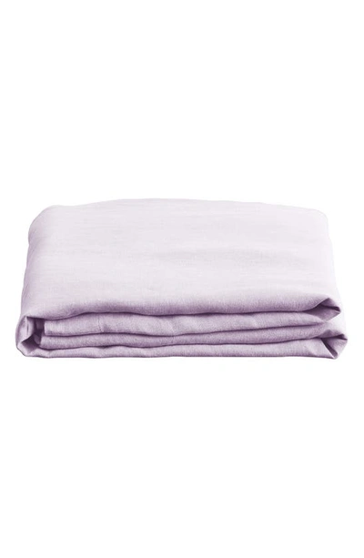 Shop Bed Threads Linen Flat Sheet In Purple Tones