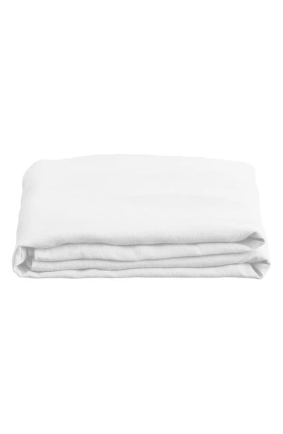 Shop Bed Threads Linen Flat Sheet In White Tones