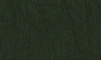 Shop Bed Threads Linen Fitted Sheet In Dark Green