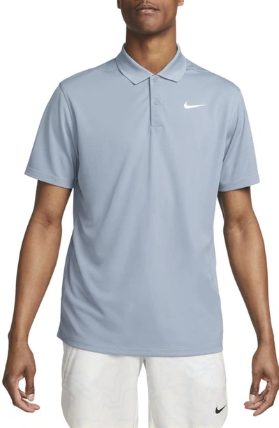 Shop Nike Court Dri-fit Tennis Polo In Ashen Slate/ White