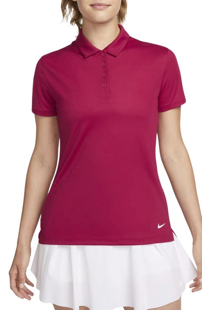 Shop Nike Victory Dri-fit Polo In Noble Red/ White
