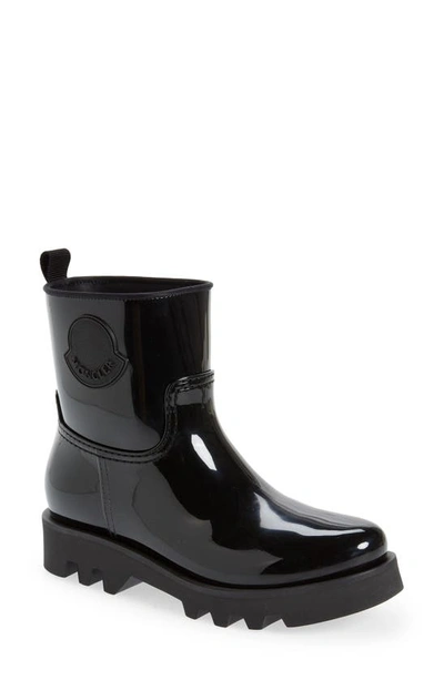 Shop Moncler Ginette Logo Waterproof Rain Boot In Black
