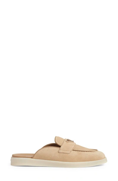 Shop Prada Saint Tropez Loafer Mule In Ecru