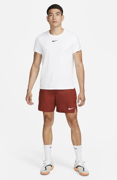 Shop Nike Court Victory Athletic Shorts In Rugged Orange/ White