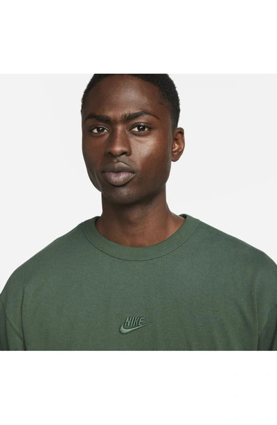 Shop Nike Sportswear Premium Essentials Long Sleeve T-shirt In Fir