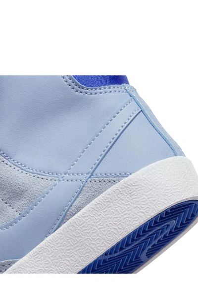 Shop Nike Kids' Blazer Mid '77 Se Sneaker In Blue Bliss/ Stardust/ Yellow