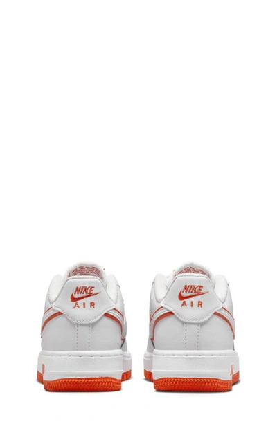 Shop Nike Kids' Air Force 1 Sneaker In White/ Picante Red/ White