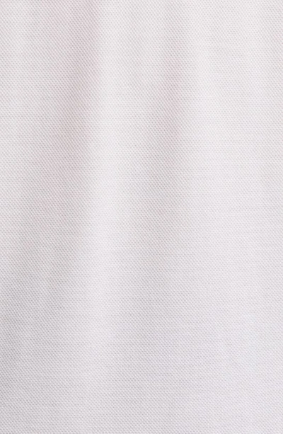 Shop Lorenzo Uomo Trim Fit Stripe Collar Short Sleeve Polo In White