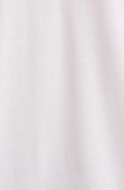 Shop Lorenzo Uomo Trim Fit Stripe Collar Short Sleeve Polo In White