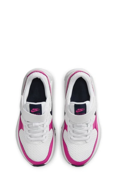 Shop Nike Kids' Air Max Systm Sneaker In White/ Obsidian/ Pink