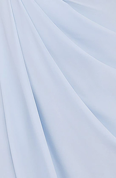 House Of Cb Gathered Side Vent Maxi Skirt In Soft Blue Lighter
