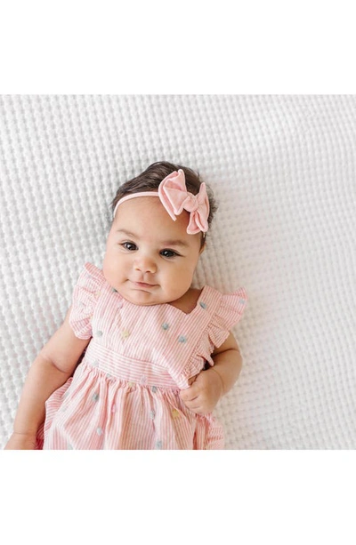 Baby Bling 3-pack Baby Fab Skinny Bow Headbands In Rose Quartz/ White/ Ivory