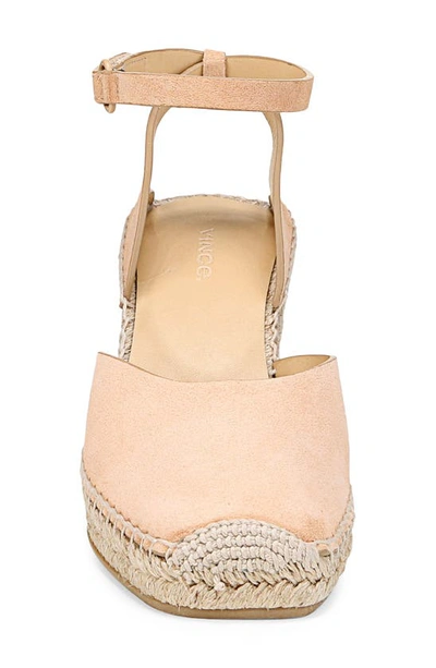 Vince Cecilia Ankle Strap Espadrille Wedge In Blonde
