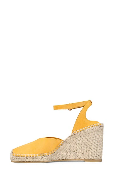 Shop Vince Cecilia Ankle Strap Espadrille Wedge In Papaya Yellow