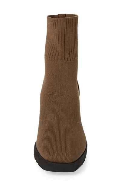 Shop Eileen Fisher Spell Stretch Knit Bootie In Antelope
