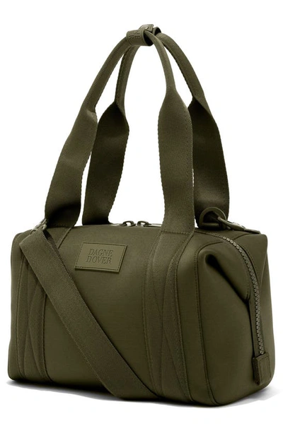 Shop Dagne Dover Landon Small Neoprene Carryall Duffle Bag In Dark Moss