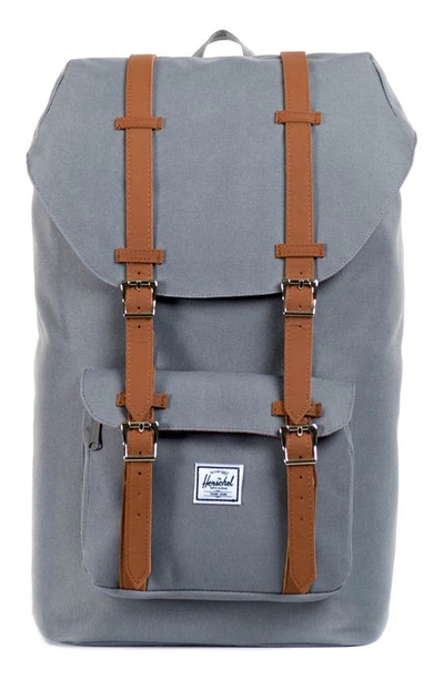 Shop Herschel Supply Co Little America Backpack In Grey