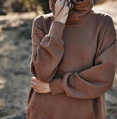 Velvet By Graham & Spencer Ora Hoodie In Tiki Brown In Multi