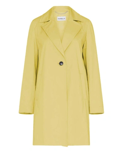 Marella Agordo Cotton A-line Rain Jacket In Yellow