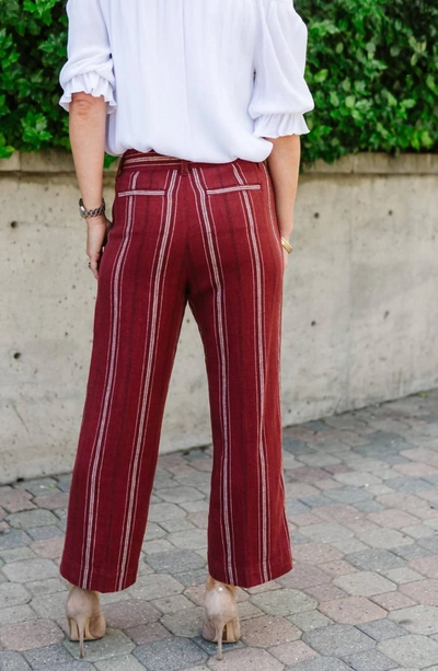 SANCTUARY INLAND SASHED CROP PANT IN HENNA STRIPE 
