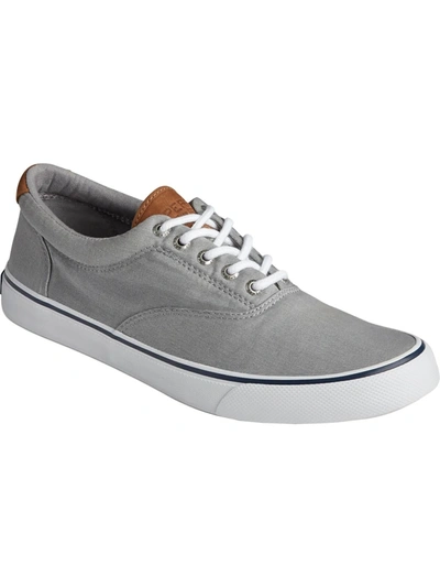 Shop Sperry Striper Ii Cvo Sw Mens Canvas Lace Up Casual Sneakers In Grey