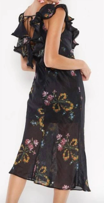 Talulah Lullaby Midi Dress In Dobby Print In Multi