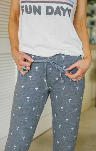 Shop Pj Salvage Peachy Party Pant In Smoke In Grey
