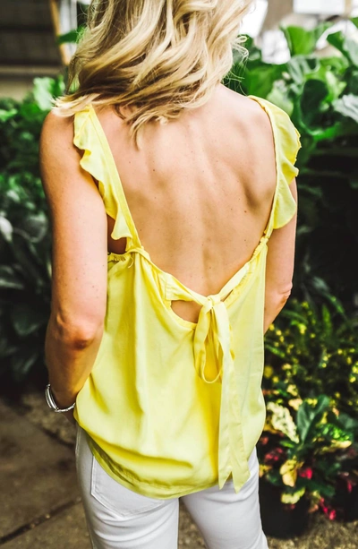 Shop Velvet Heart Salem Ruffle Tank In Yellow