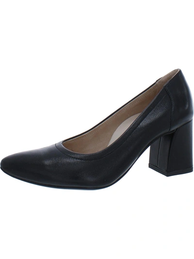 Shop Paul Green Kami Womens Leather Pointed Toe Block Heels In Black