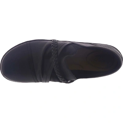Shop Clarks Cora Braid Womens Leather Slip On Clogs In Black