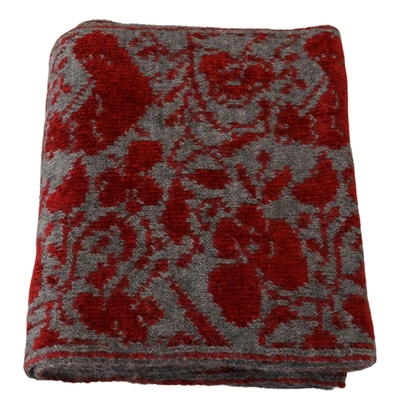 Gf Ferre' Gf Ferre  Knitted Wrap Warmer Womens Shawl Scarf In Red
