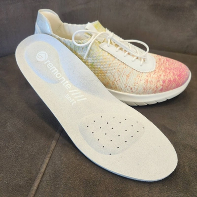 Shop Remonte R5704-90 Sneakers In White/rainbow In Multi