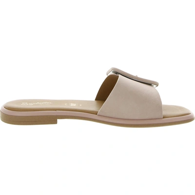 Shop Seychelles Manhattan Womens Leather Slip On Slide Sandals In Pink