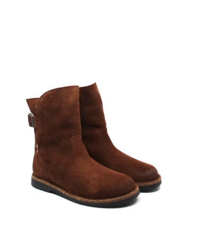 Shop Birkenstock Upsalla Shearling Boots In Espresso In Brown