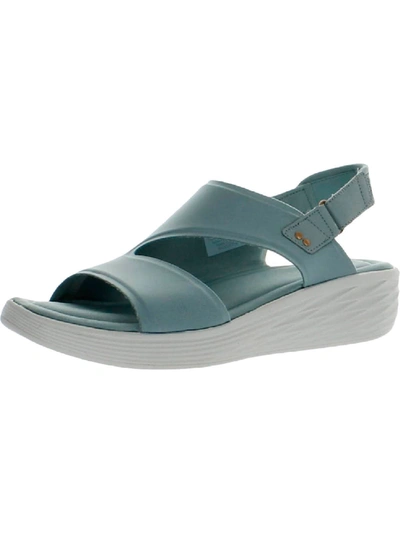 Shop Ryka Nicolette Womens Slingback Ankle Strap Wedge Sandals In Grey