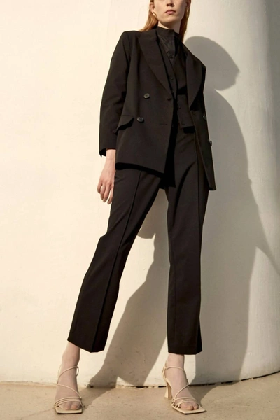 Shop Kallmeyer Lightweight Helena Pintuck Pant In Black
