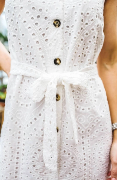 Shop Bishop + Young Crochet Button Down Dress In White