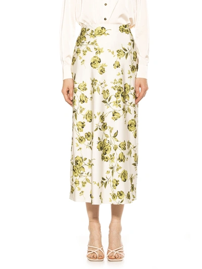 Alexia Admor Hunter Satin Midi Skirt In Multi
