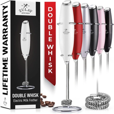 Zulay Kitchen Handheld High Powered Double Whisk Milk Frother In Multi