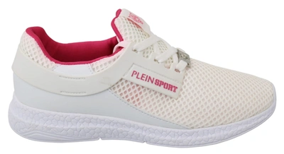Philipp Plein Chic White Becky Sneakers With Pink Accents In White