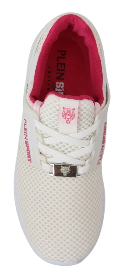 Shop Philipp Plein Pink Polyester Becky Sneakers Women's Shoes In White