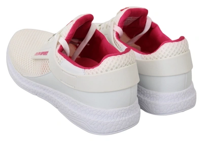 Shop Philipp Plein Pink Polyester Becky Sneakers Women's Shoes In White